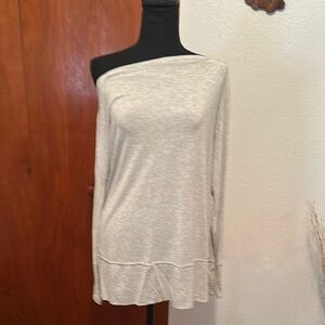 Free People Gray Asymmetrical Tunic with Relaxed Fit